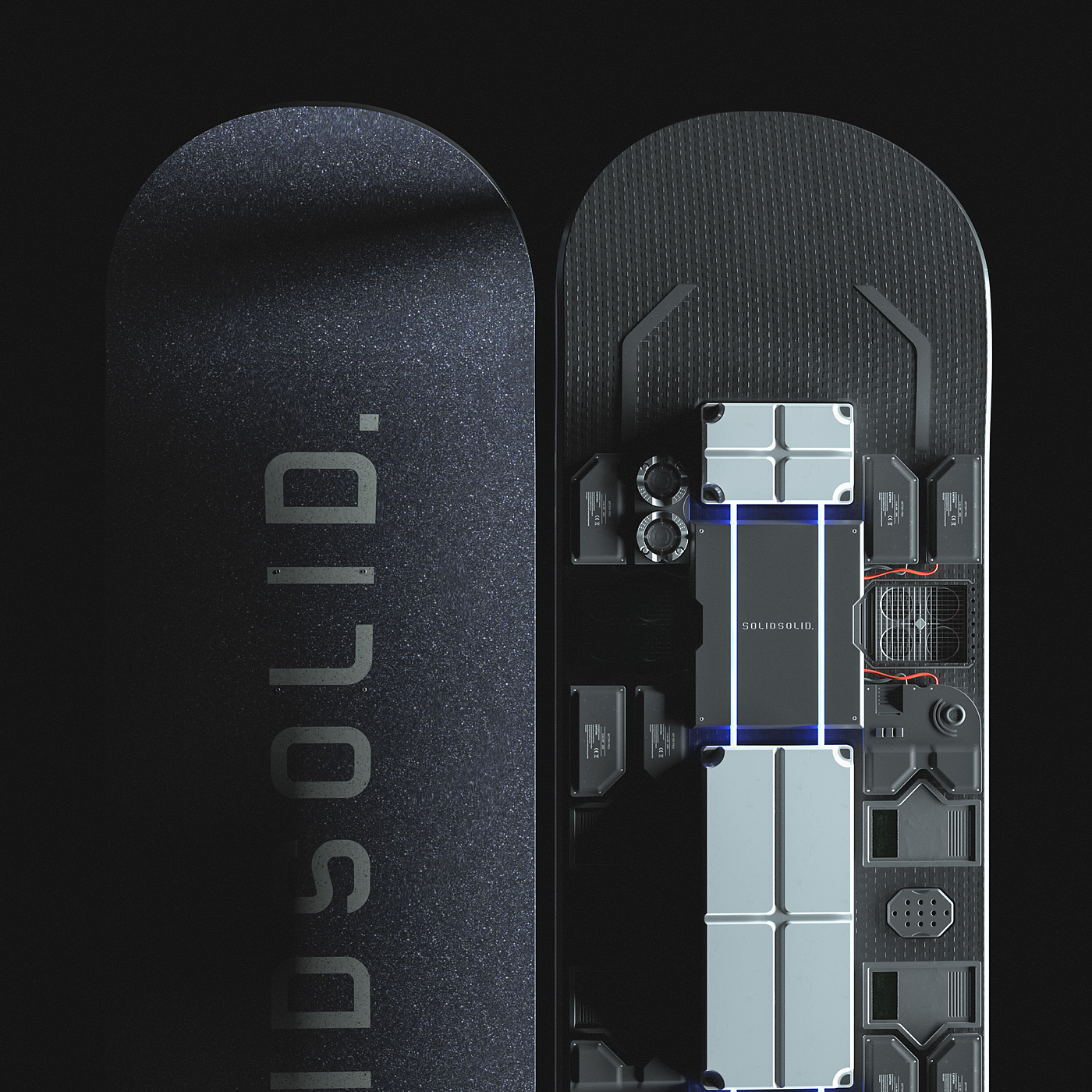 SOLIDSOLID，led，Skate，black，strong，