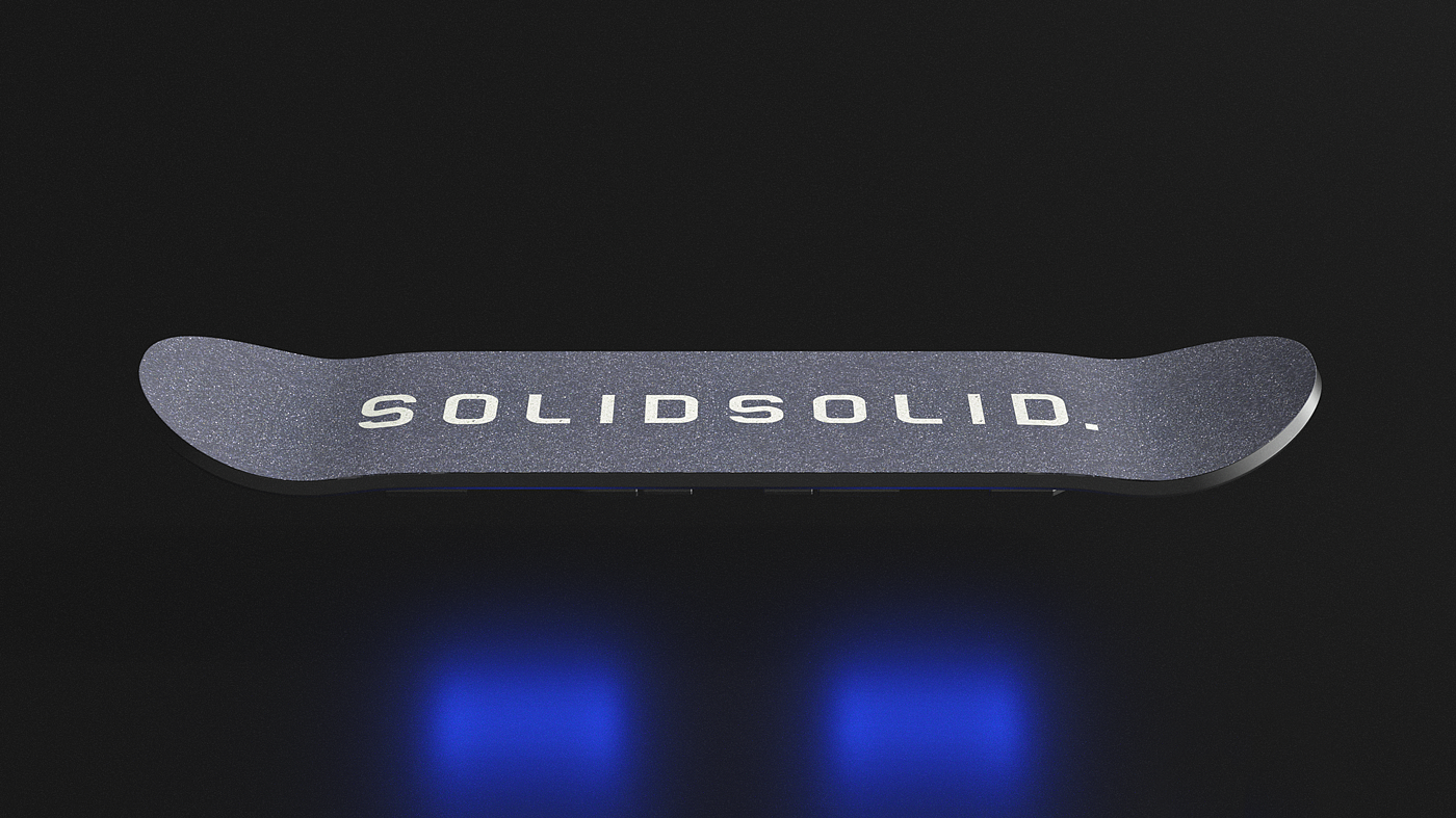 SOLIDSOLID，led，滑板，黑色，结实，