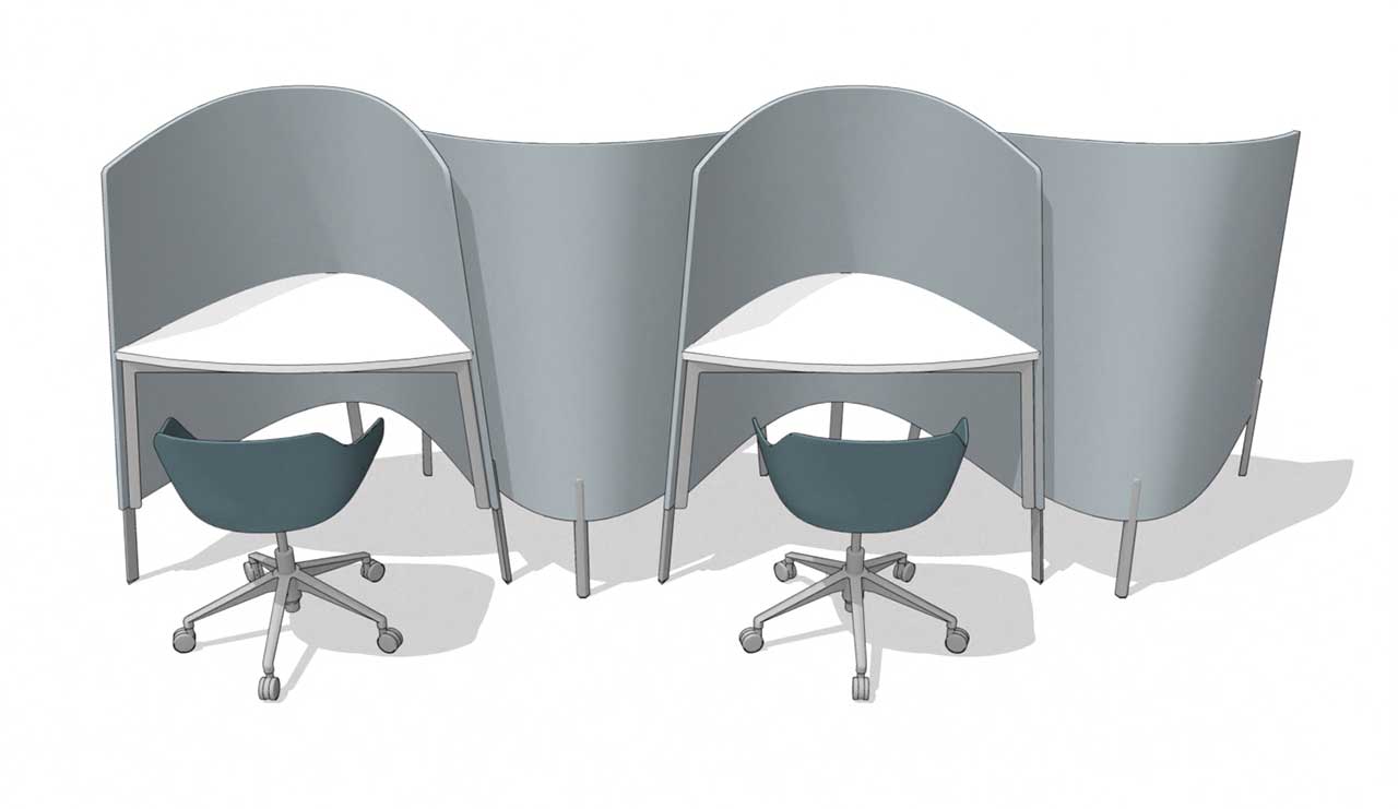 to work in an office，chair，Table，baffle，