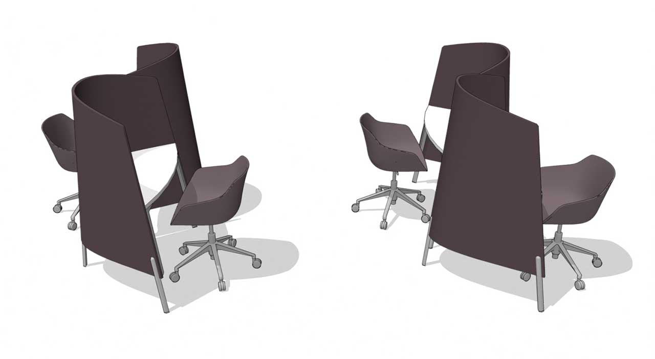 to work in an office，chair，Table，baffle，