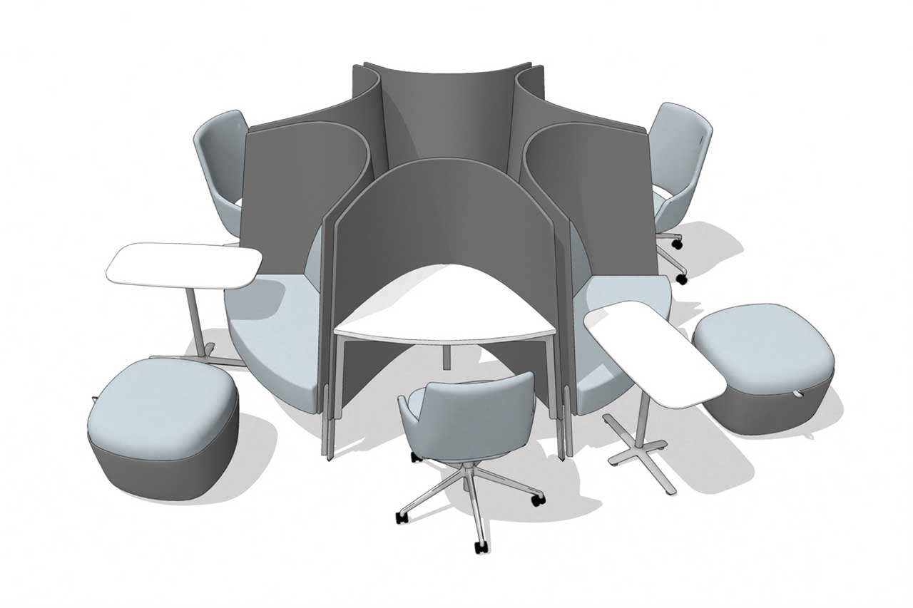 to work in an office，chair，Table，baffle，