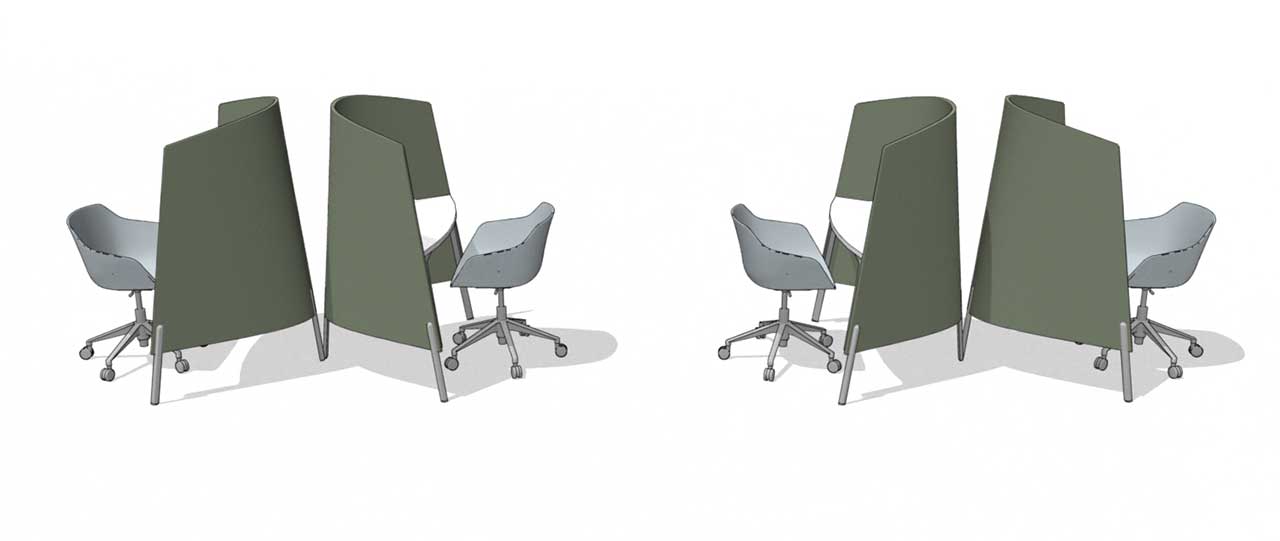 to work in an office，chair，Table，baffle，