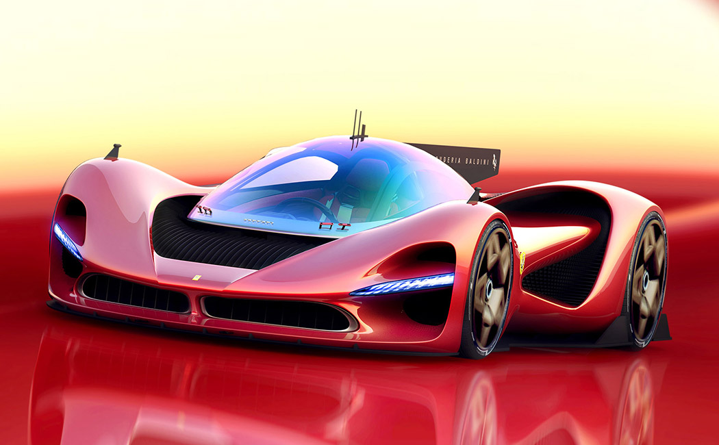 Ferrari，concept，automobile，gules，Glass，