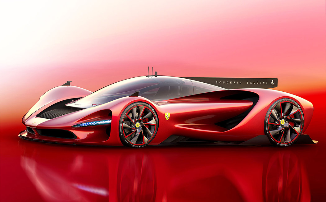 Ferrari，concept，automobile，gules，Glass，