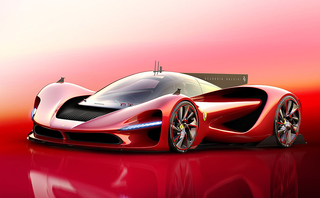 Ferrari，concept，automobile，gules，Glass，