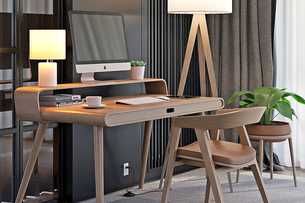 desk，Minimalism，Double desktop，