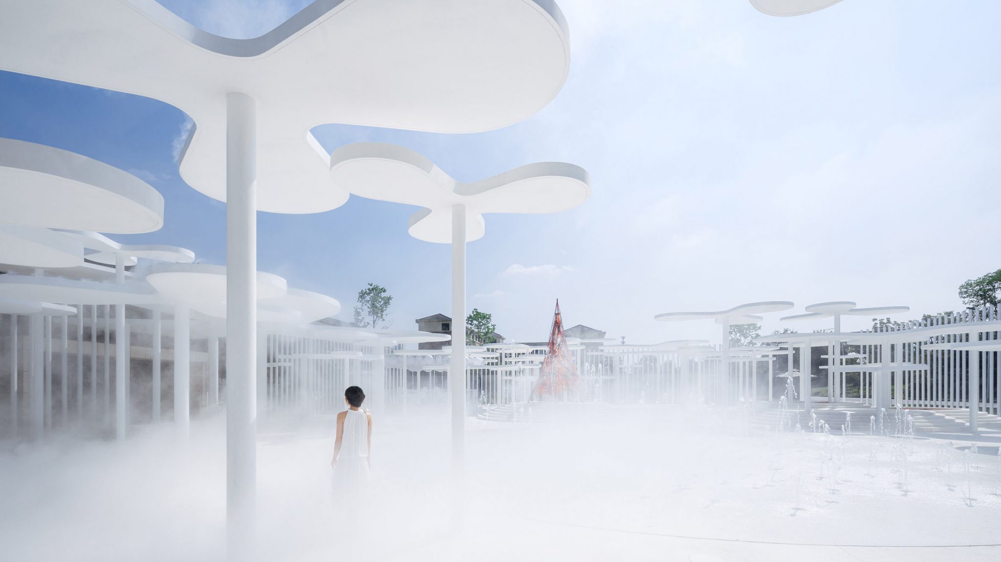 Wutopia Lab，Yu Ting，a deep forest，petal，white，garden，