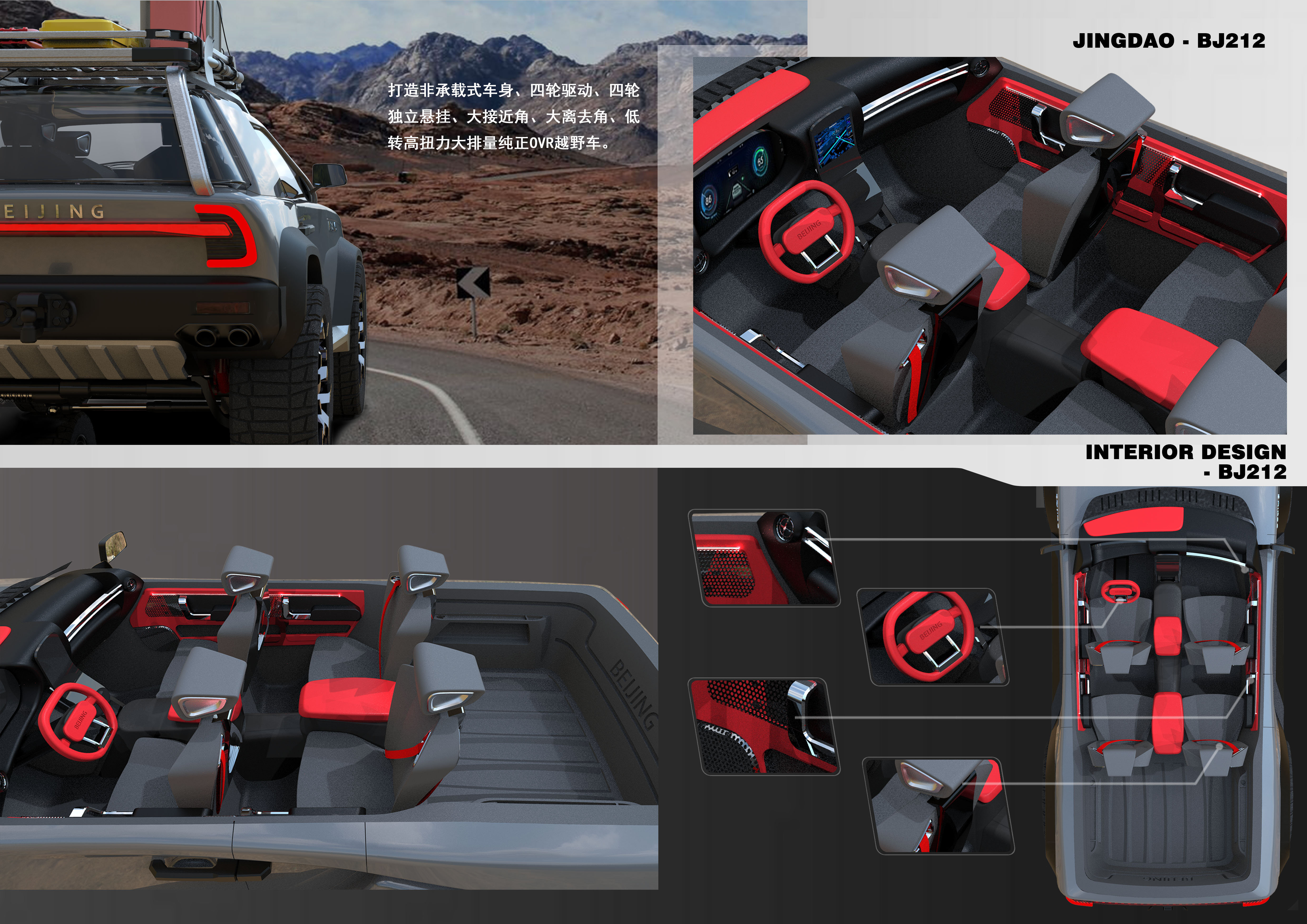 Beijing cross country，Create another classic，Design Competition，Automobile design，Alias，product design，