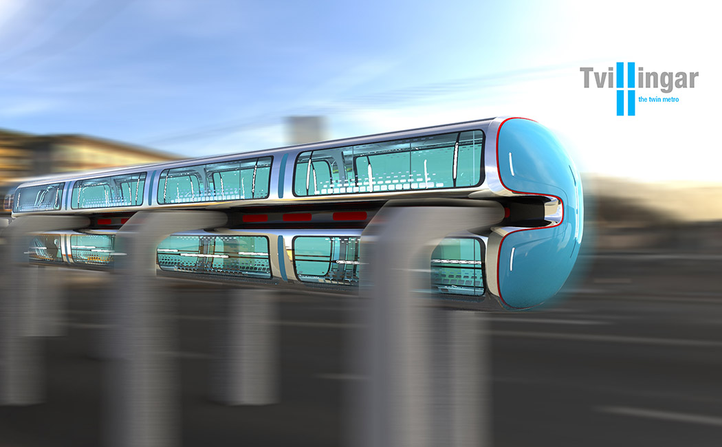 double-deck，magnetic suspension，Public transportation，Light rail，
