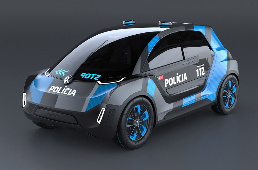 police car，high speed，flexible，view，