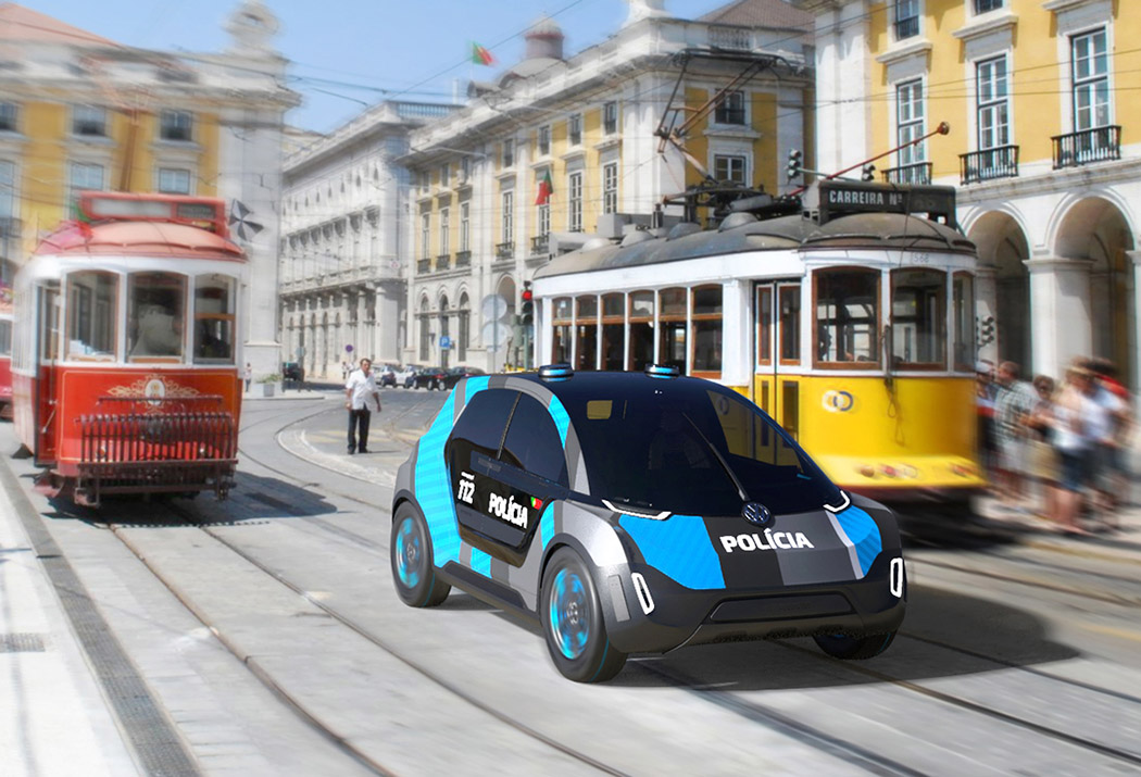 police car，high speed，flexible，view，