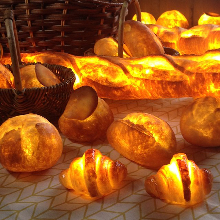 Yukiko Morita，Bread lamp，Japanese designer，LED bulb，