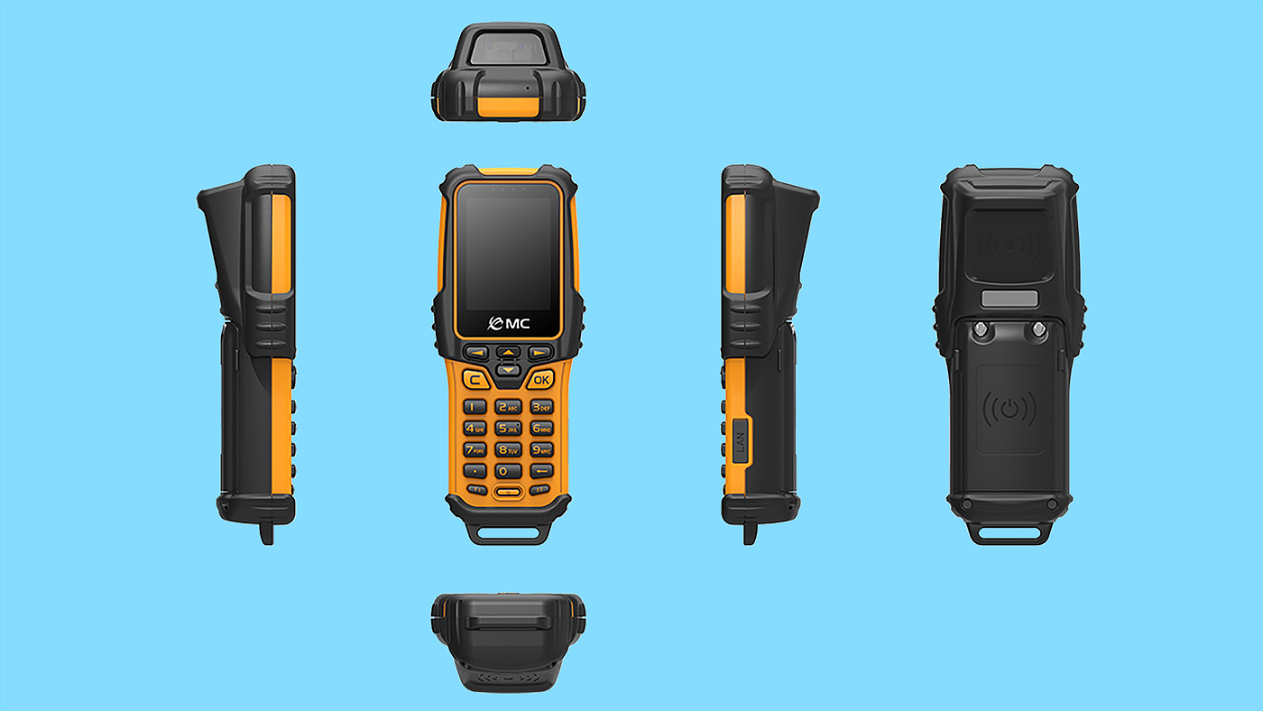 Design of bar code handset，Structural design，product design，