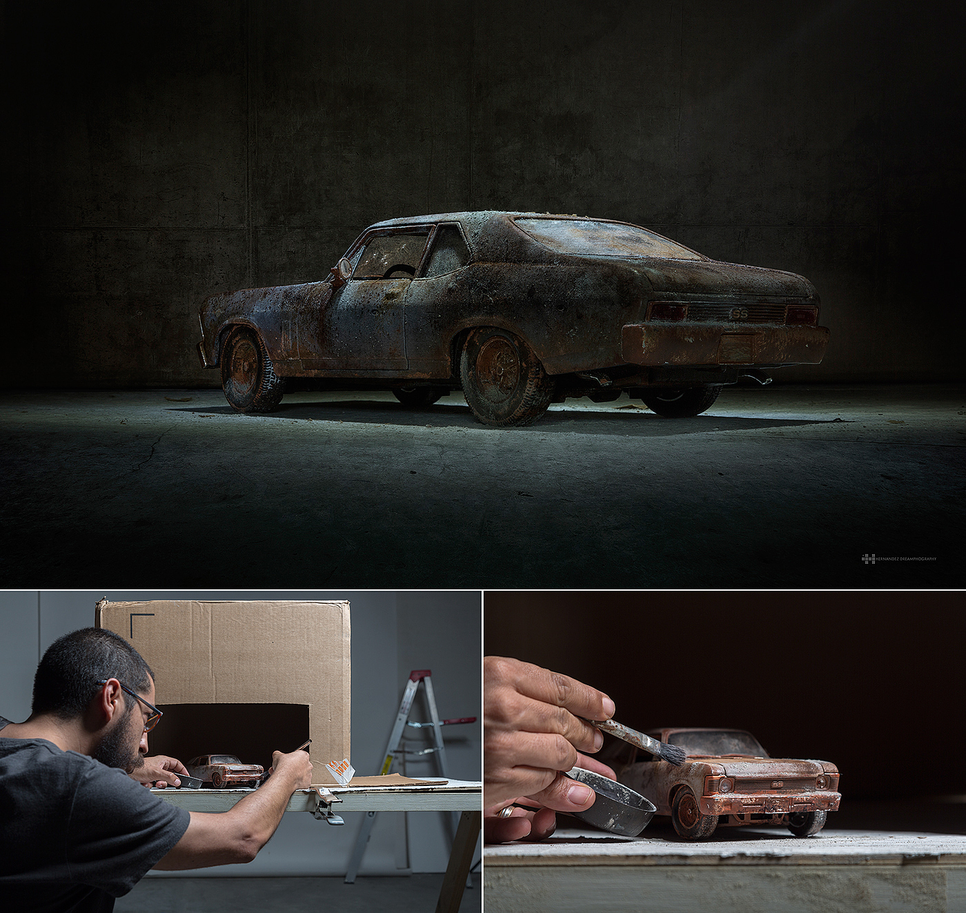 Light Painting ，vehicle，originality，Chevy Nova，
