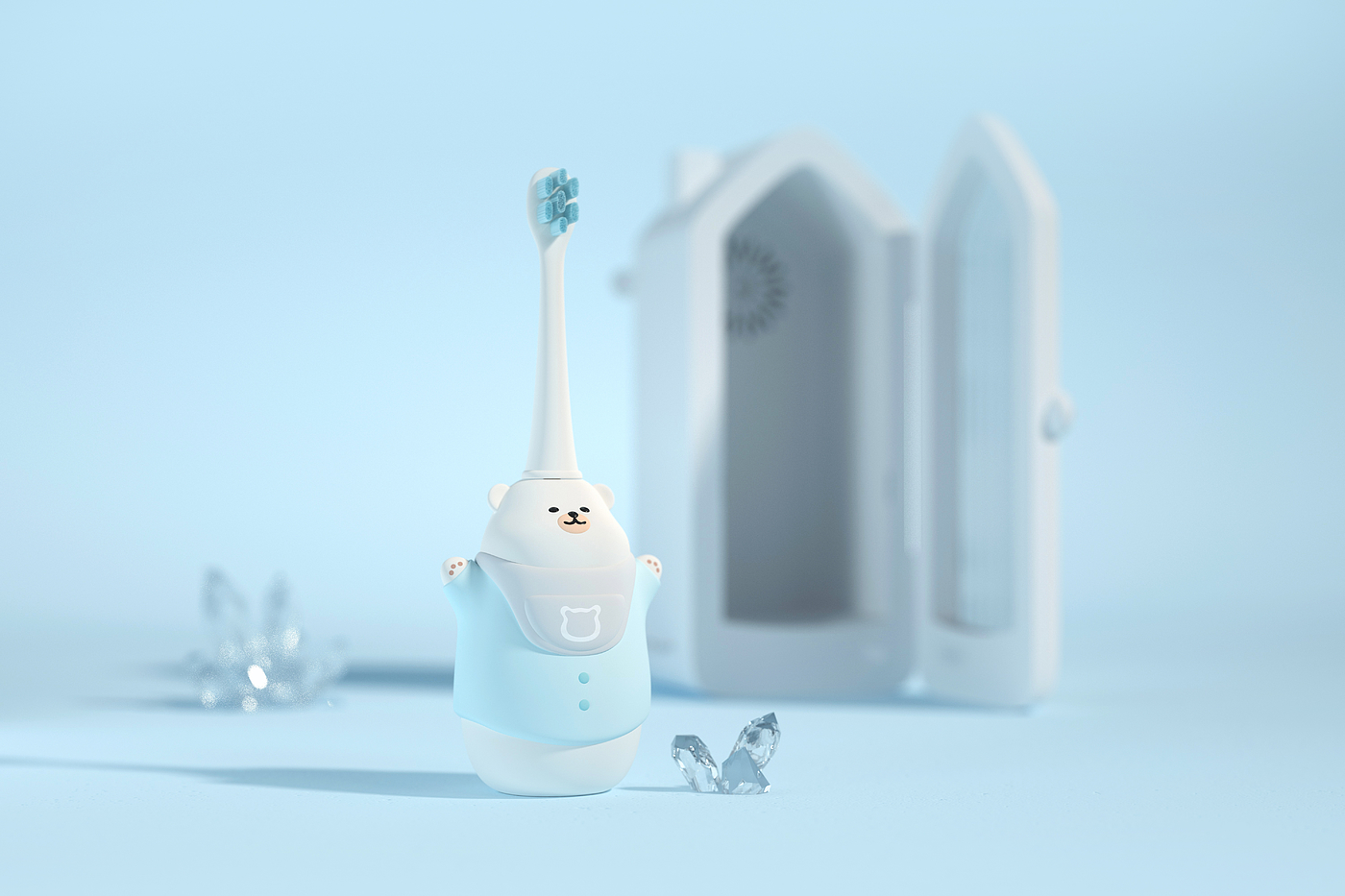 Children's electric toothbrush，Electric toothbrush，Thought design，