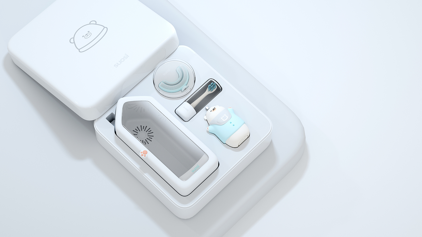 Children's electric toothbrush，Electric toothbrush，Thought design，