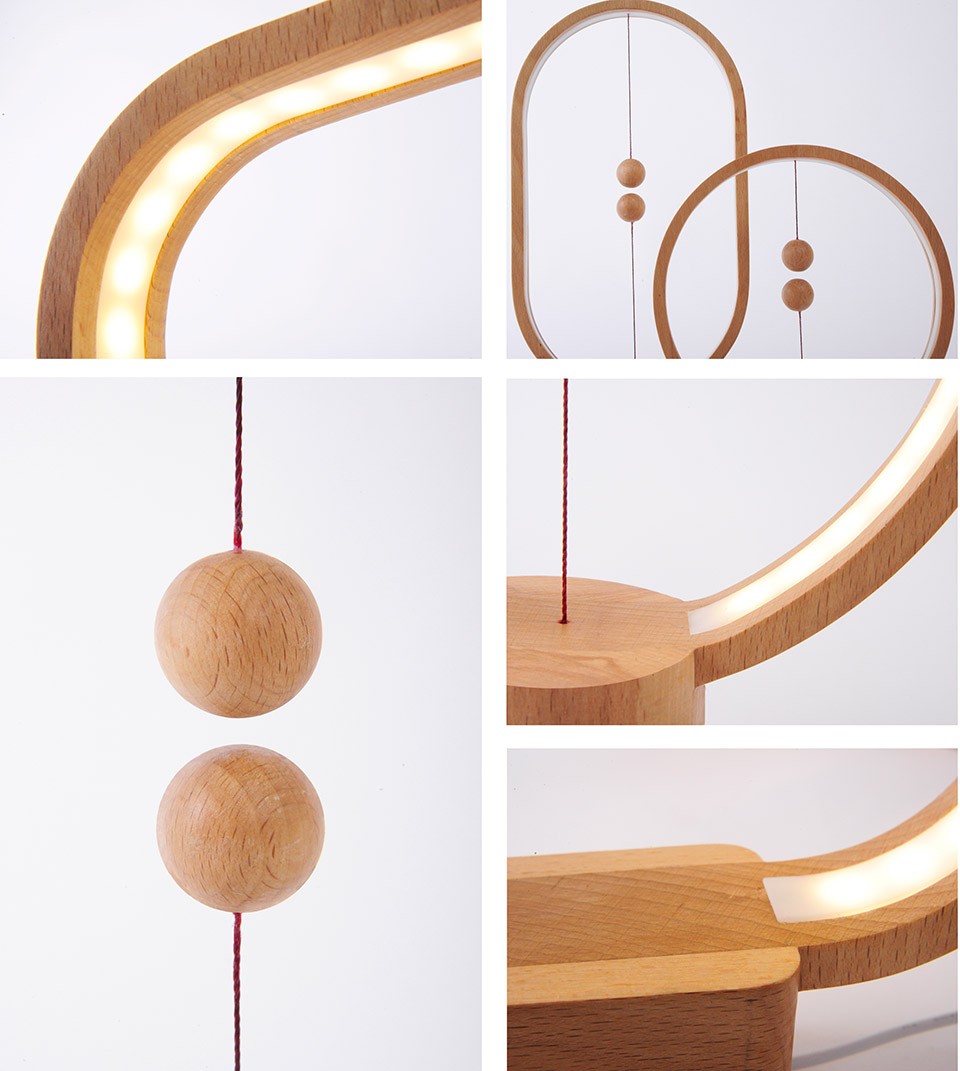 2016 red dot award，Red dot, desk lamp and wood，
