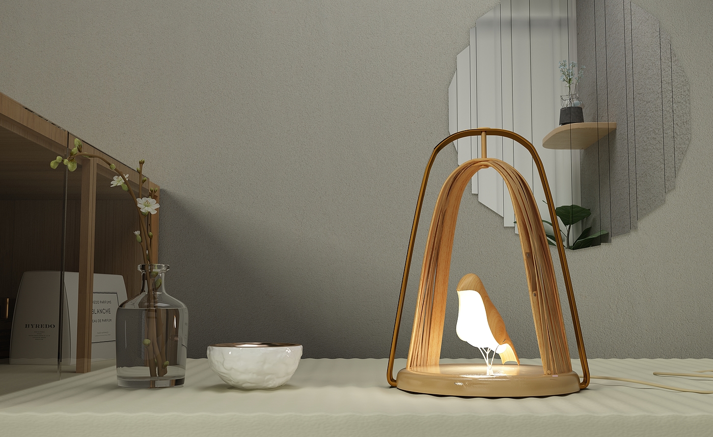 lamp，bamboo，