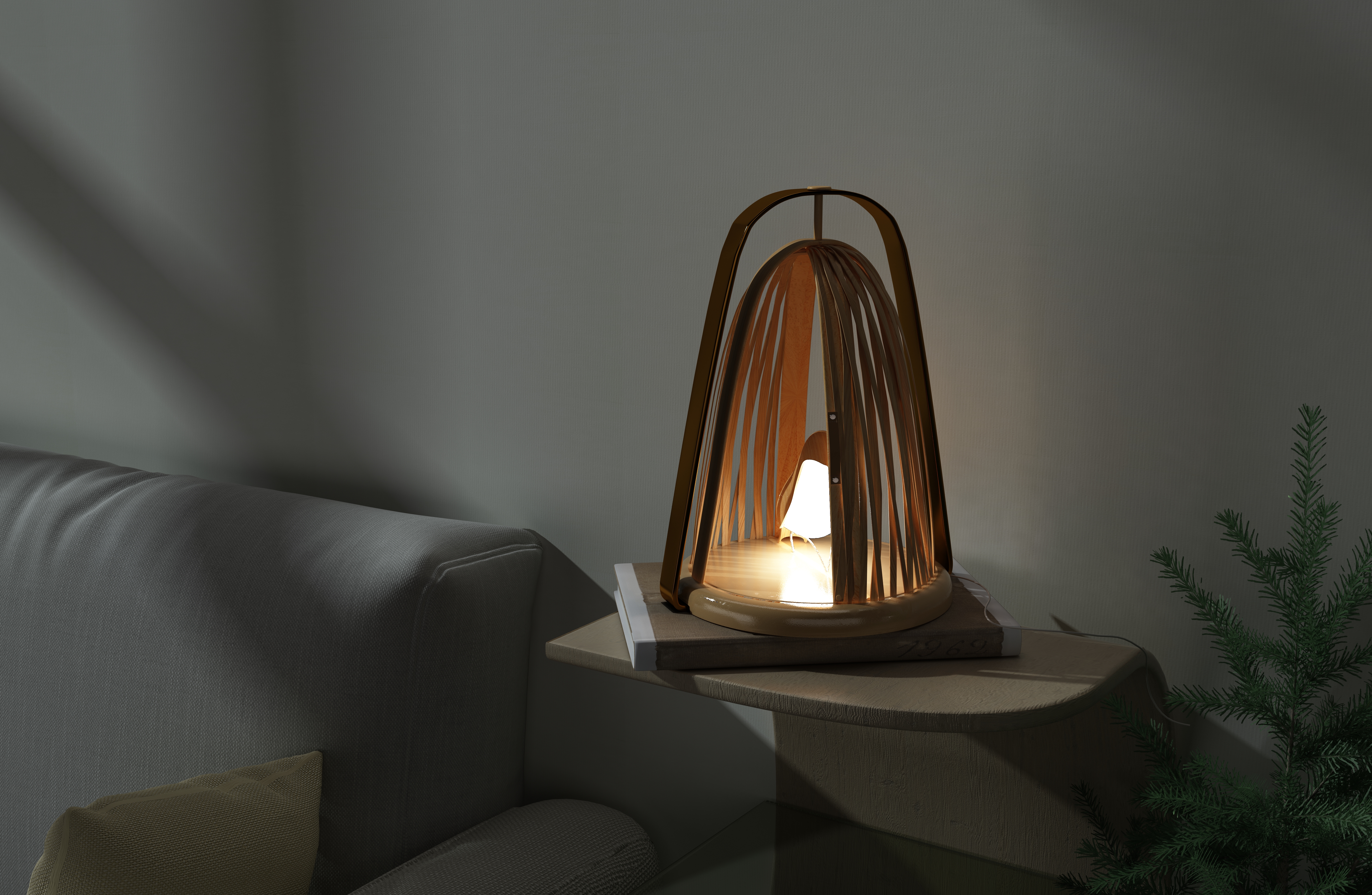 lamp，bamboo，