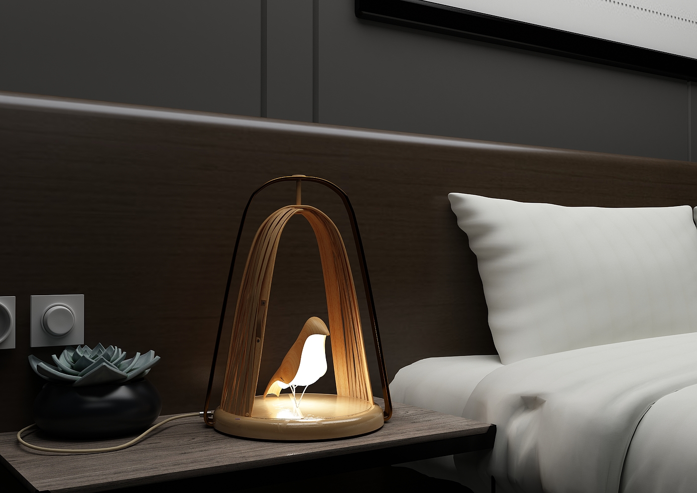 lamp，bamboo，