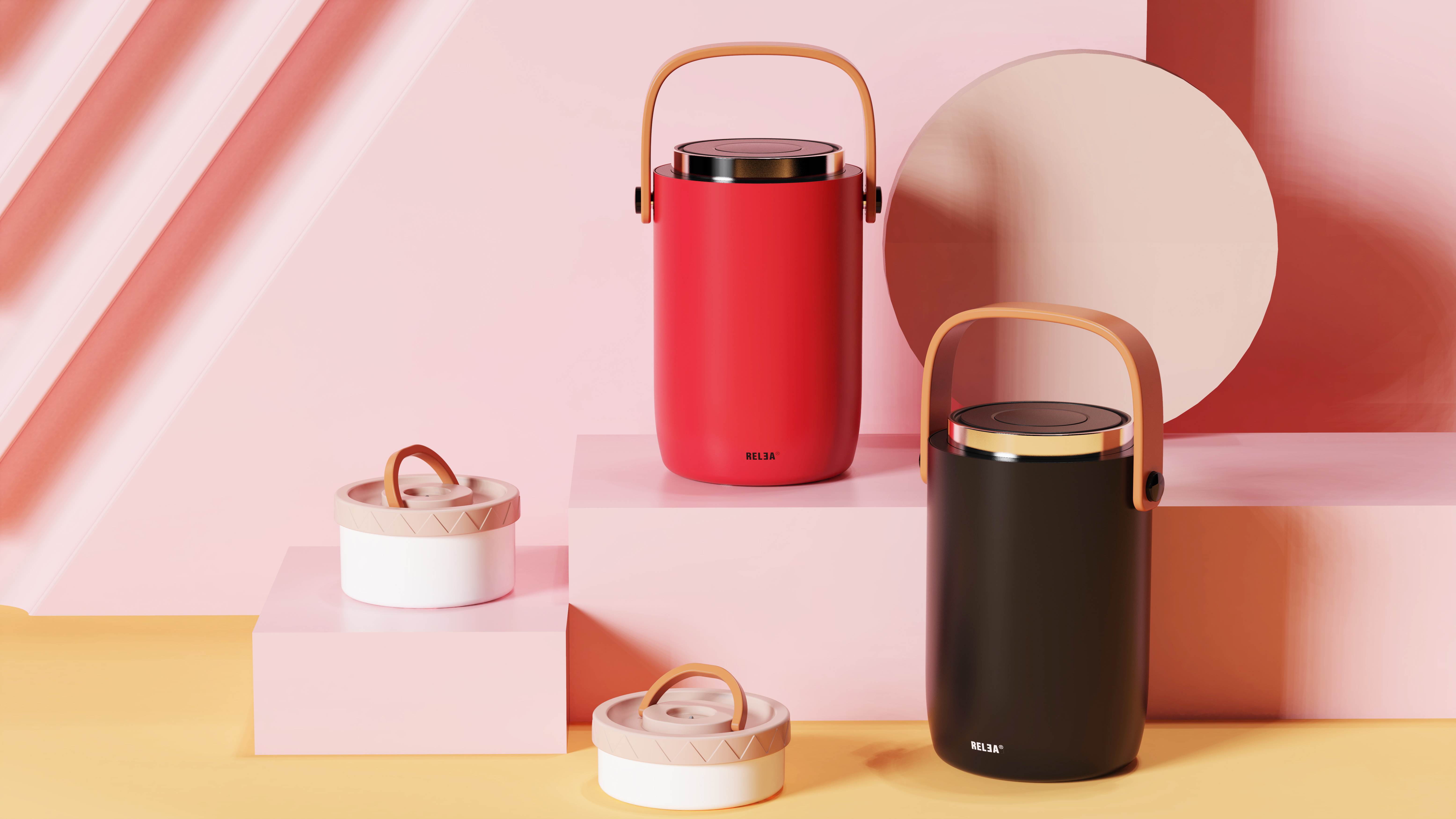 Thermal insulation lunch box，female sex，lunch，Portable lunch box，Heat insulation barrel，