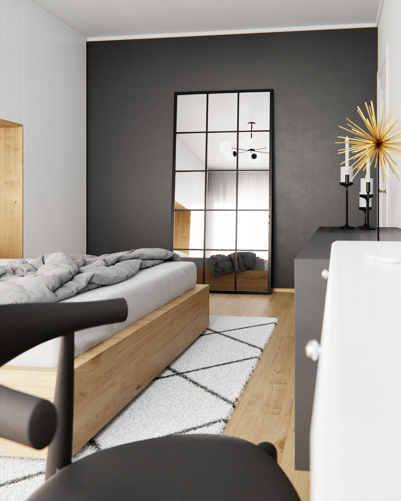 小户型卧室设计与渲染