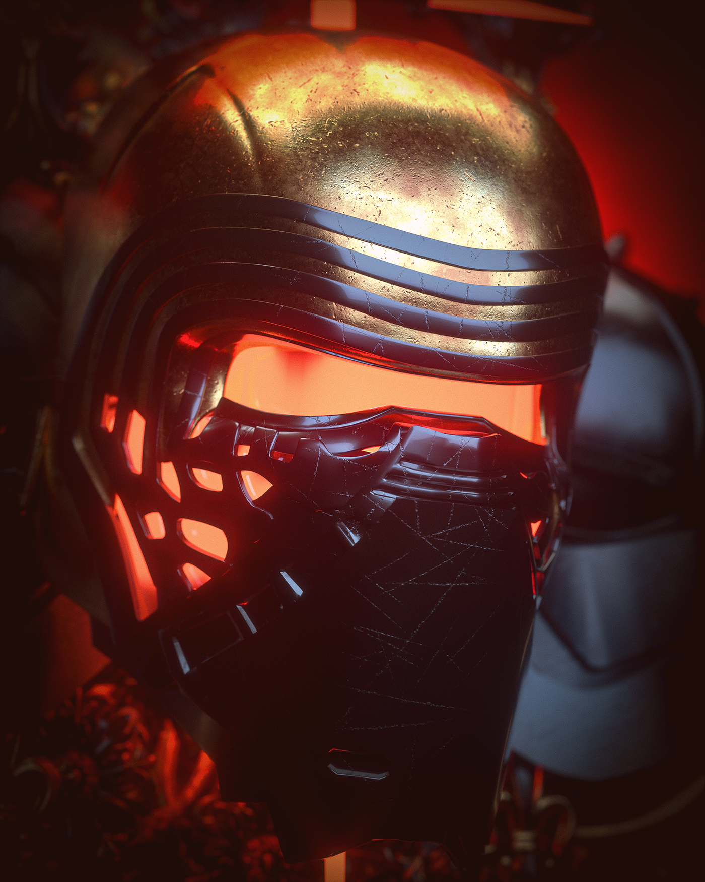 conceptual design，Scene rendering，cg，game，character，dark，