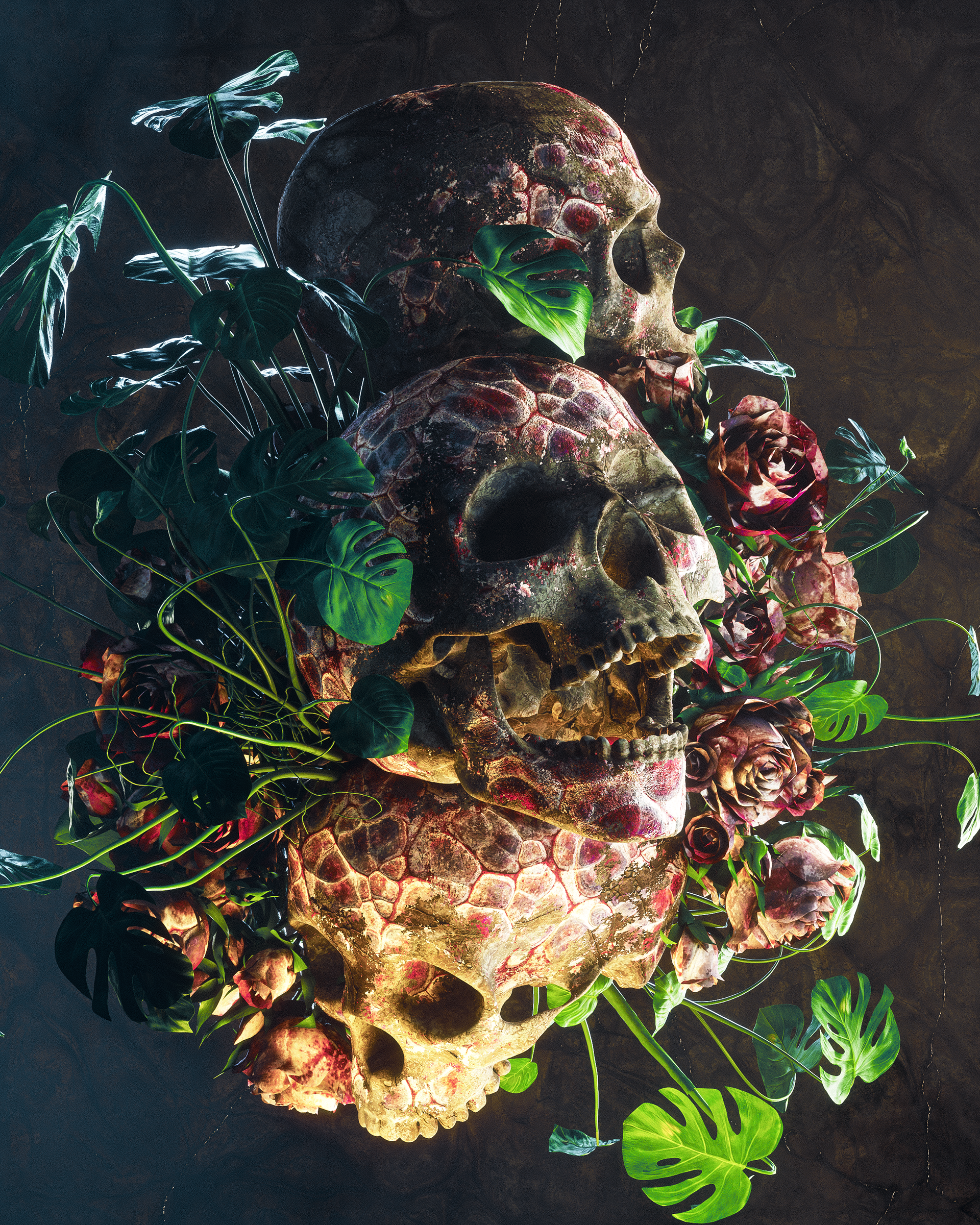 conceptual design，Scene rendering，cg，game，character，dark，