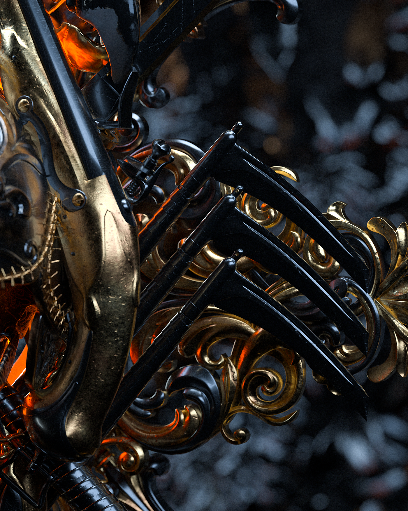 conceptual design，Scene rendering，cg，game，character，dark，