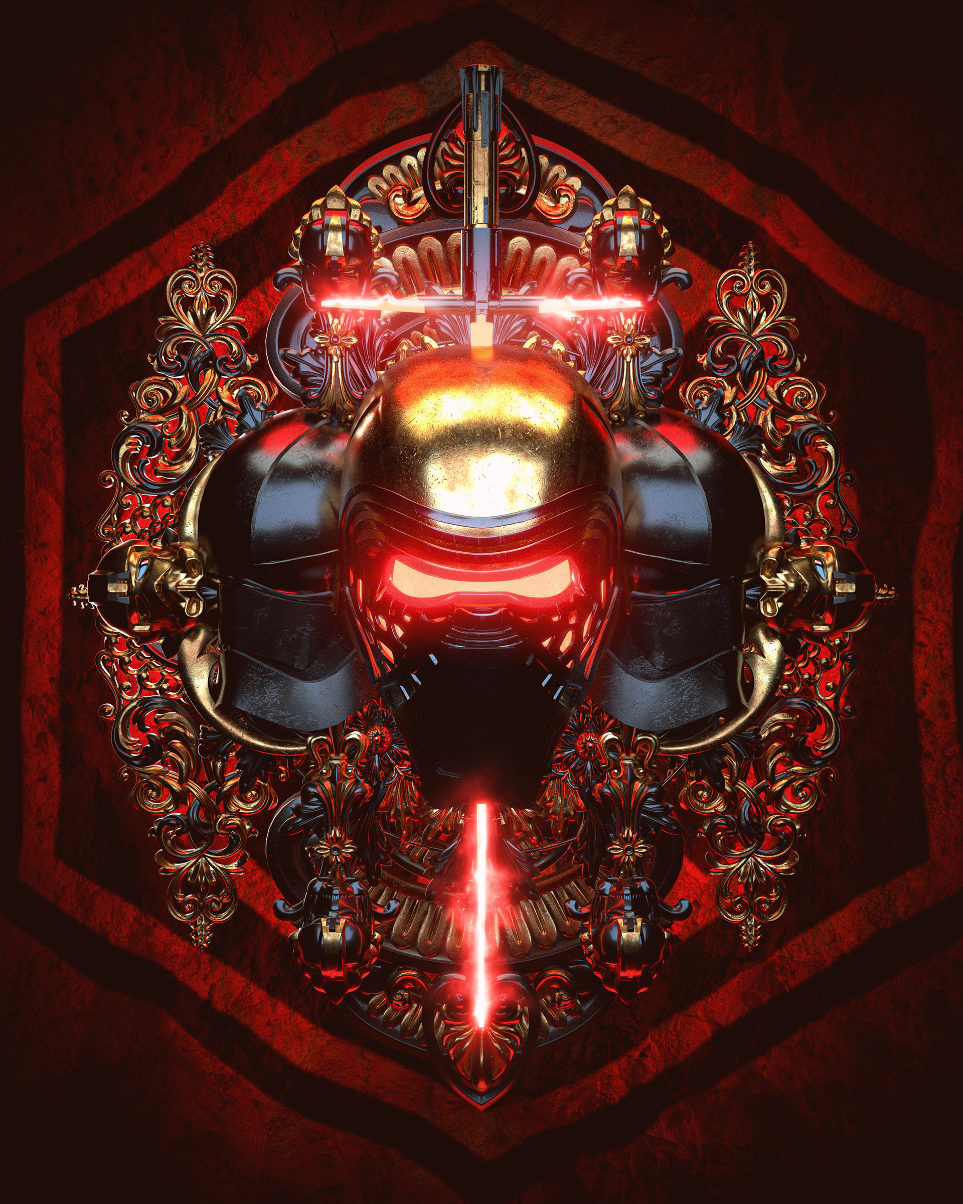 conceptual design，Scene rendering，cg，game，character，dark，