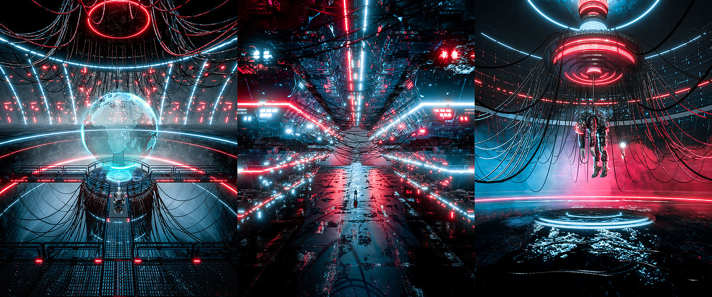 conceptual design，Scene rendering，cg，game，character，dark，