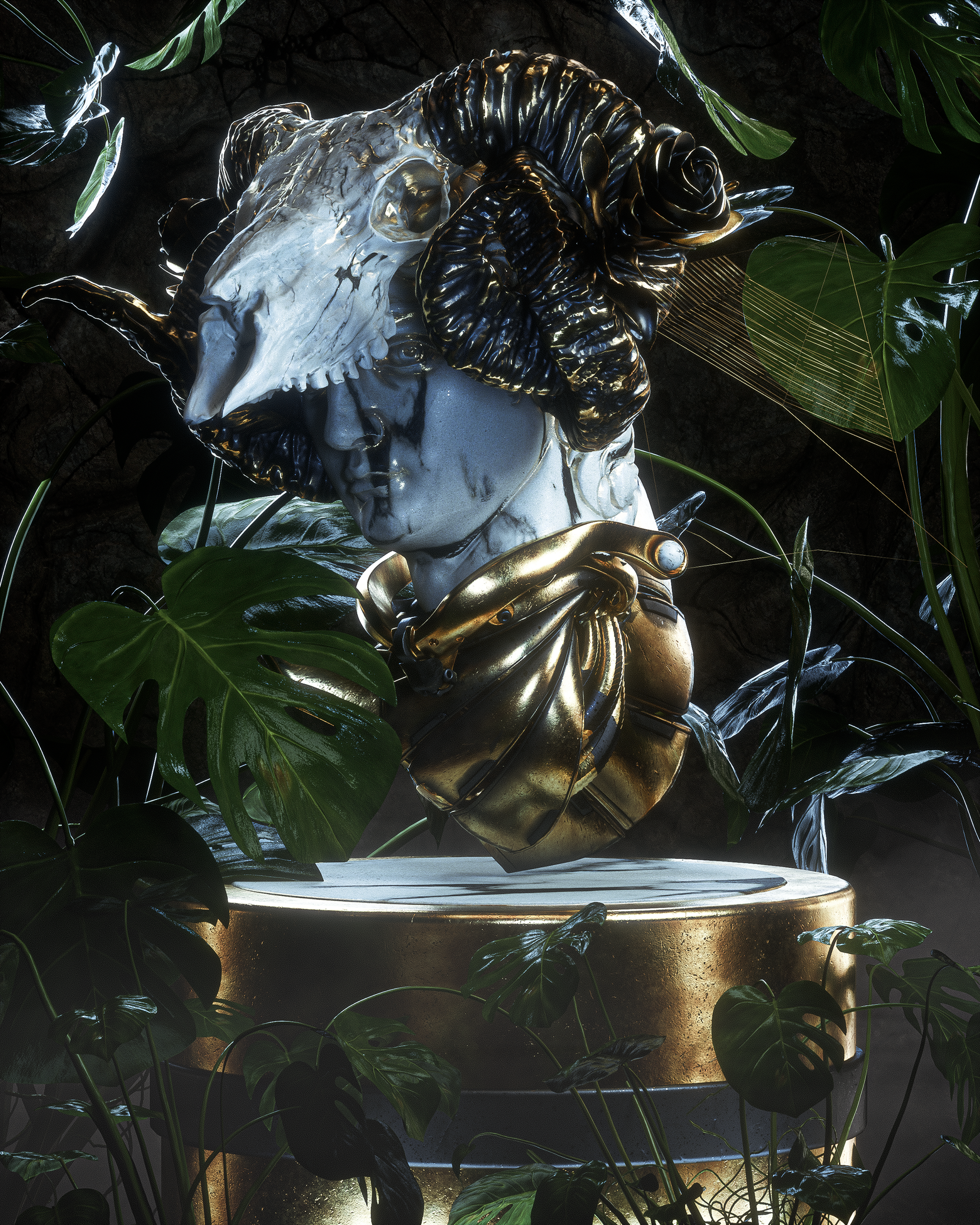 conceptual design，Scene rendering，cg，game，character，dark，