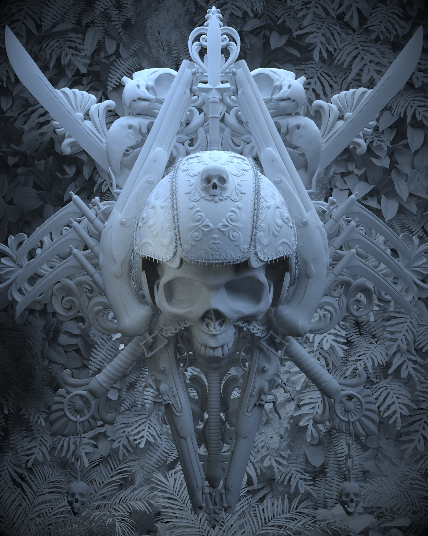 conceptual design，Scene rendering，cg，game，character，dark，