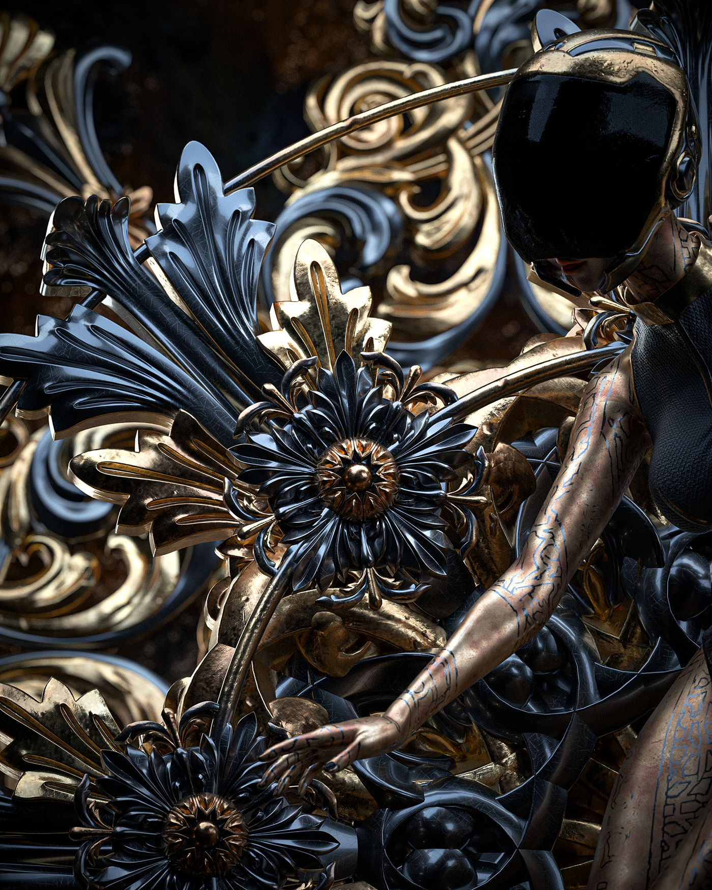 conceptual design，Scene rendering，cg，game，character，dark，