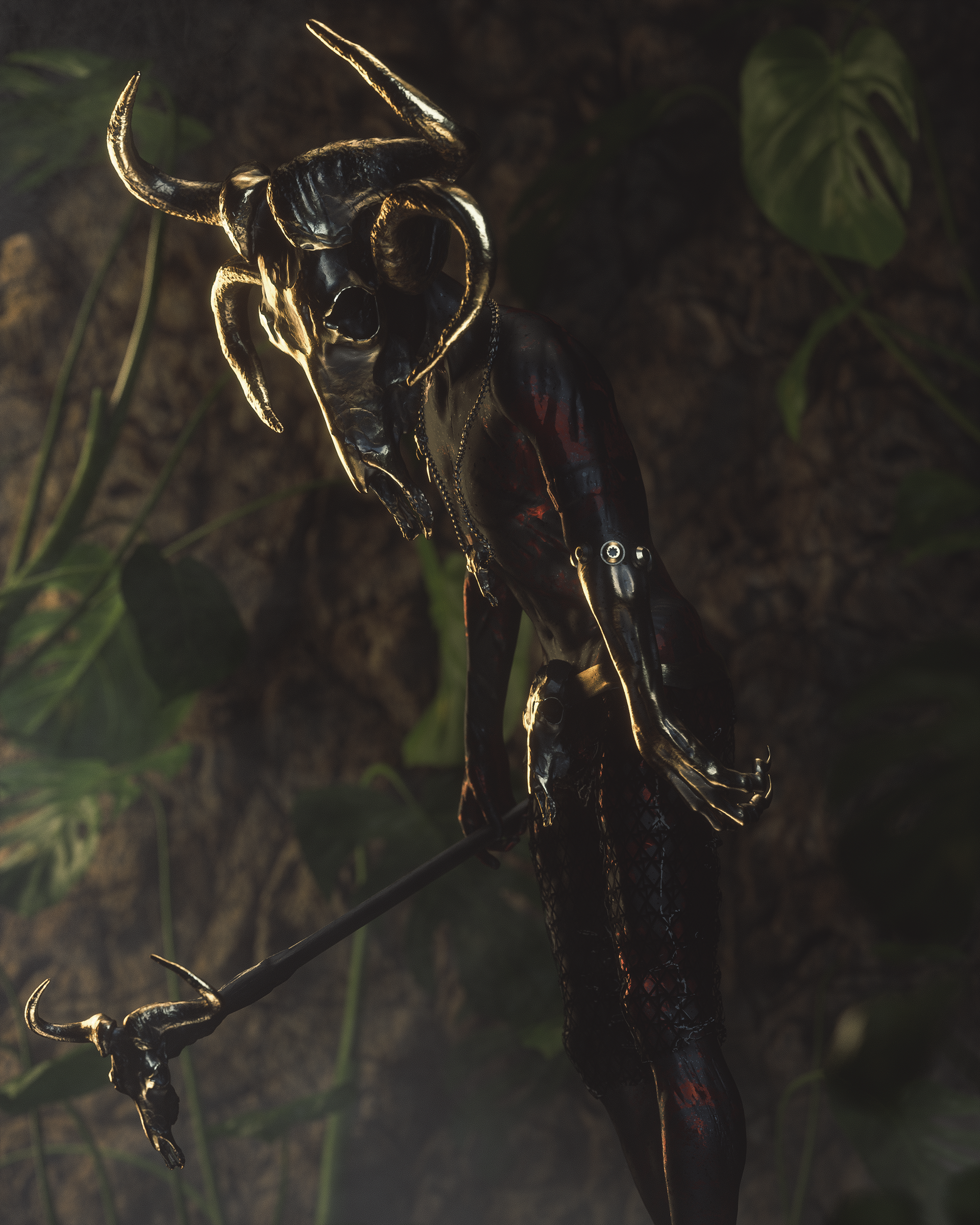 conceptual design，Scene rendering，cg，game，character，dark，