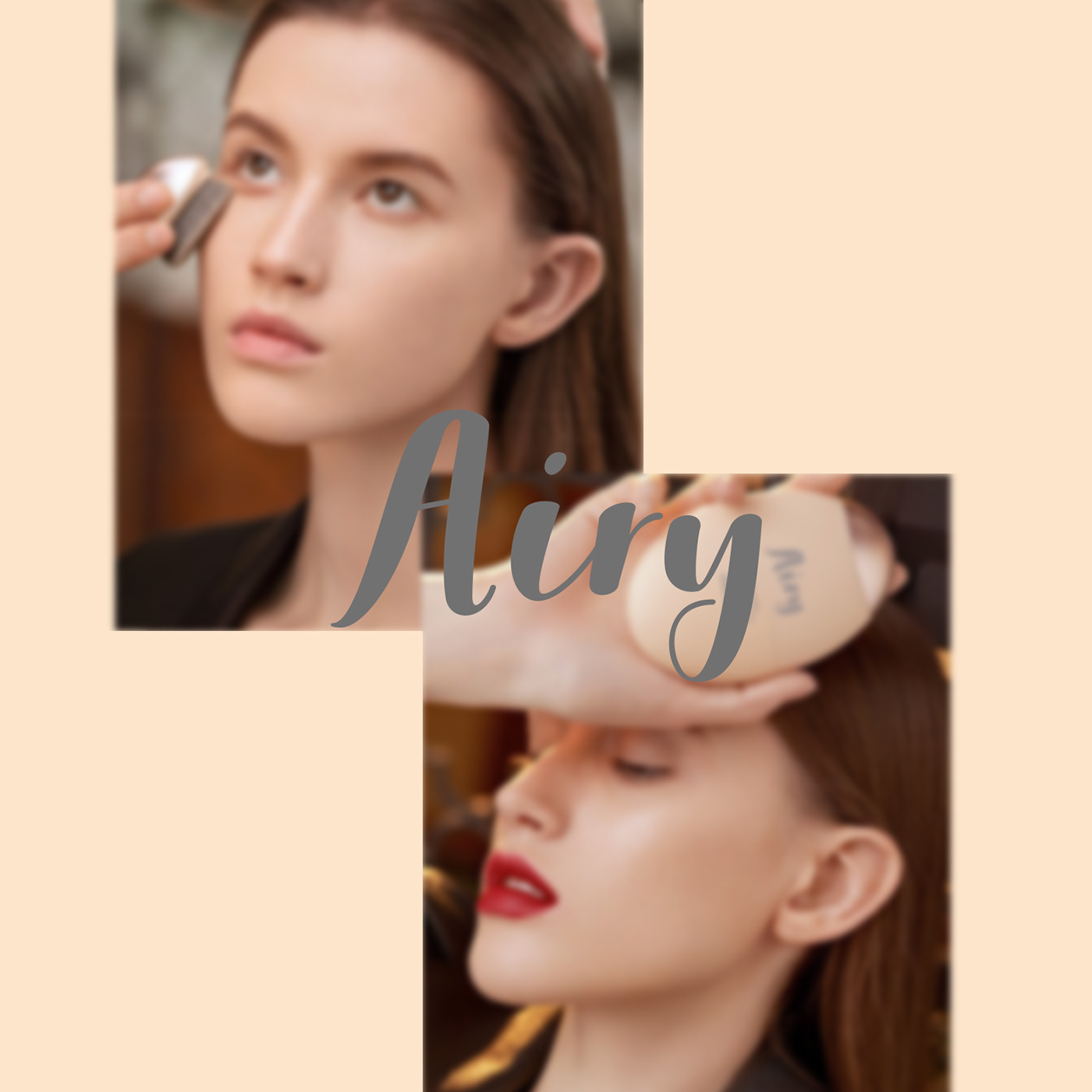 Foundation make-up，Cosmetic brush，product design，multi-function，