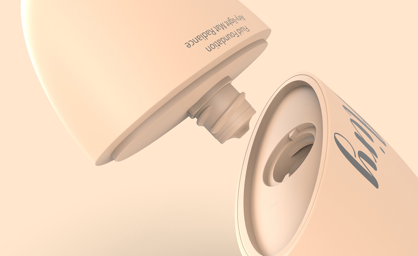 Foundation make-up，Cosmetic brush，product design，multi-function，