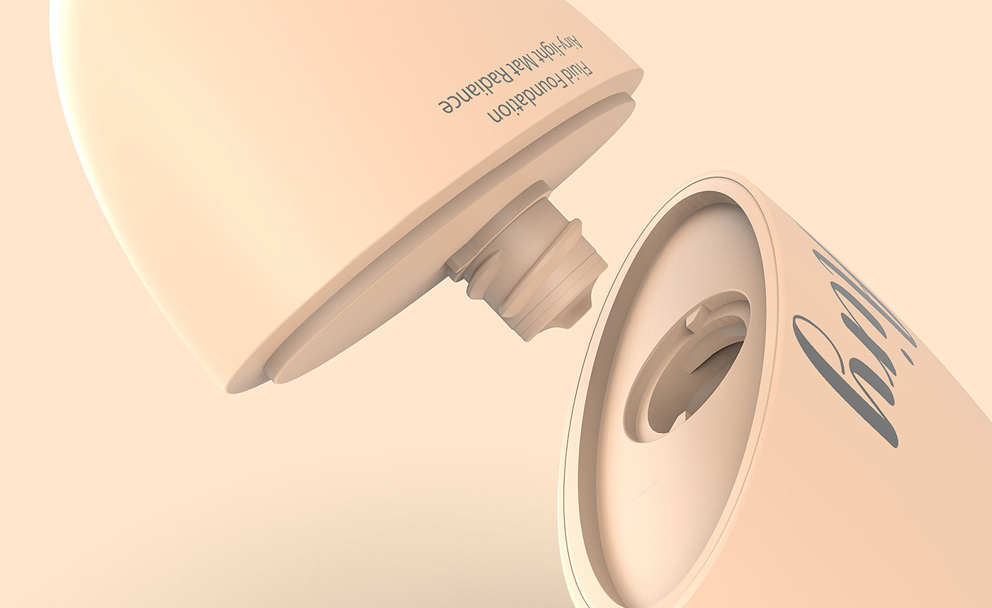 Foundation make-up，Cosmetic brush，product design，multi-function，