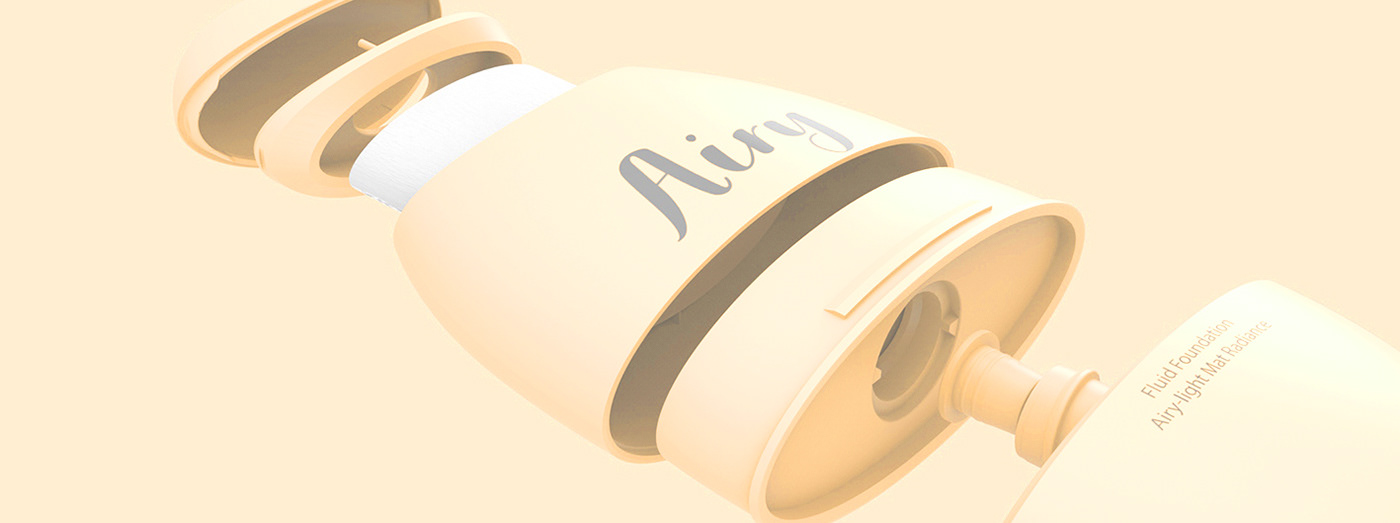 Foundation make-up，Cosmetic brush，product design，multi-function，