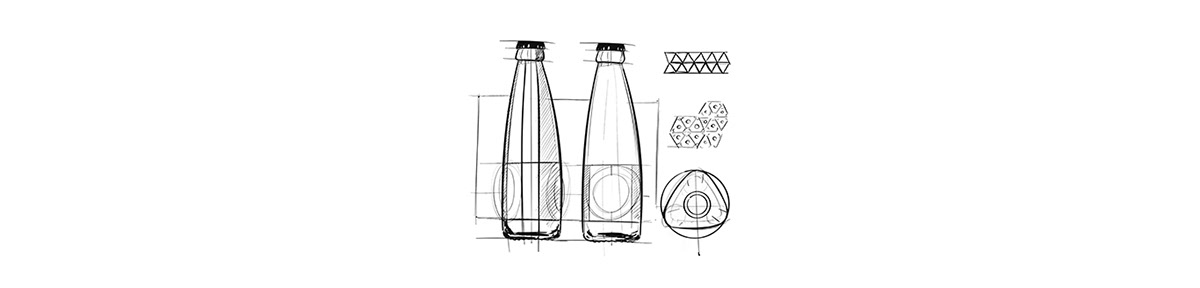 Beer bottle，Brewing enterprise，triangle，product design，