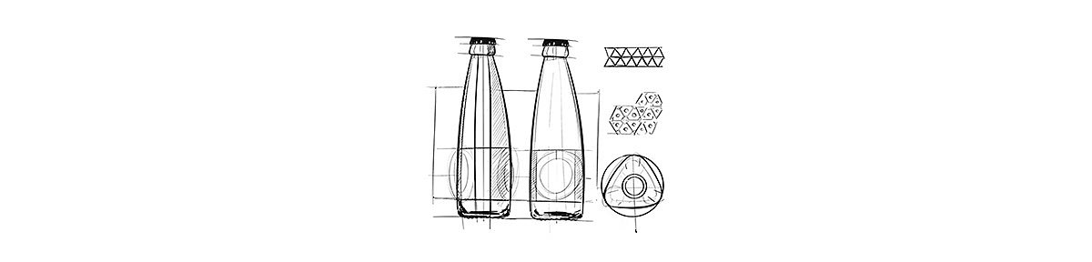Beer bottle，Brewing enterprise，triangle，product design，