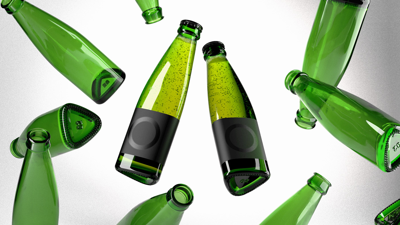 Beer bottle，Brewing enterprise，triangle，product design，