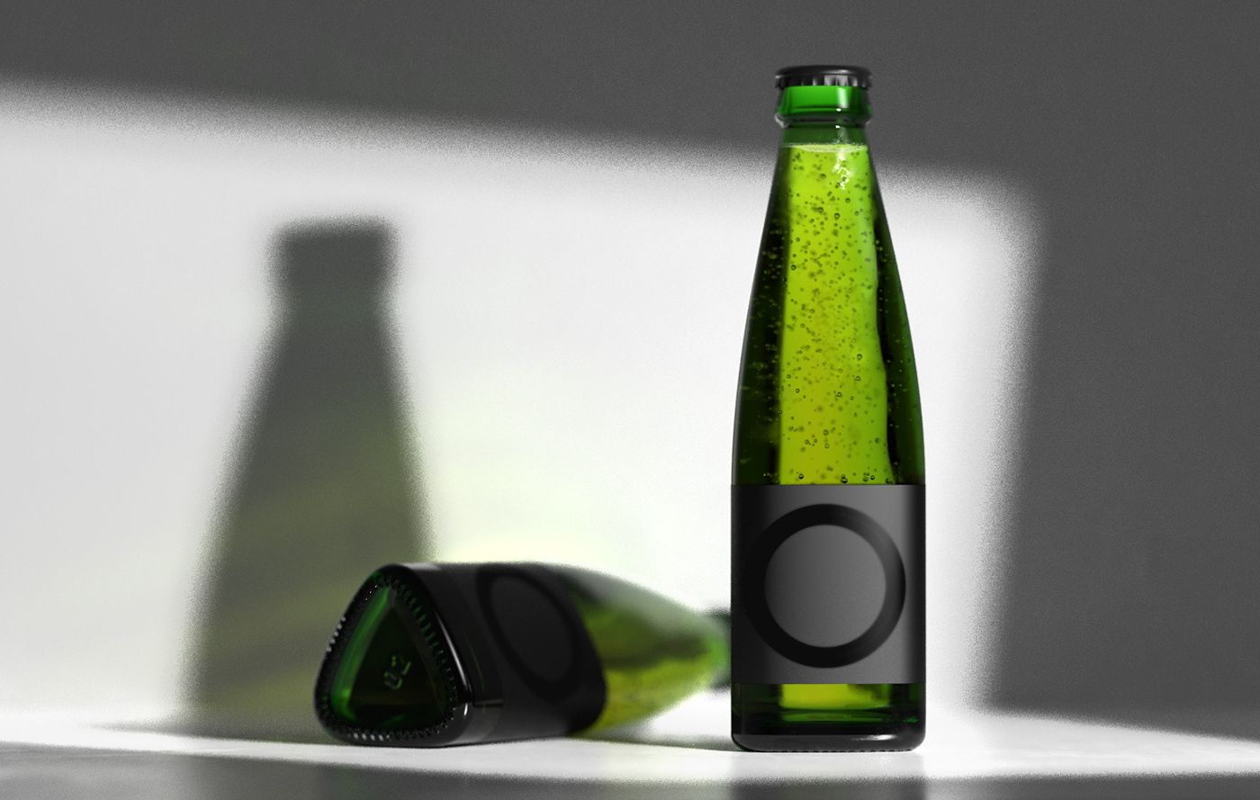 Beer bottle，Brewing enterprise，triangle，product design，