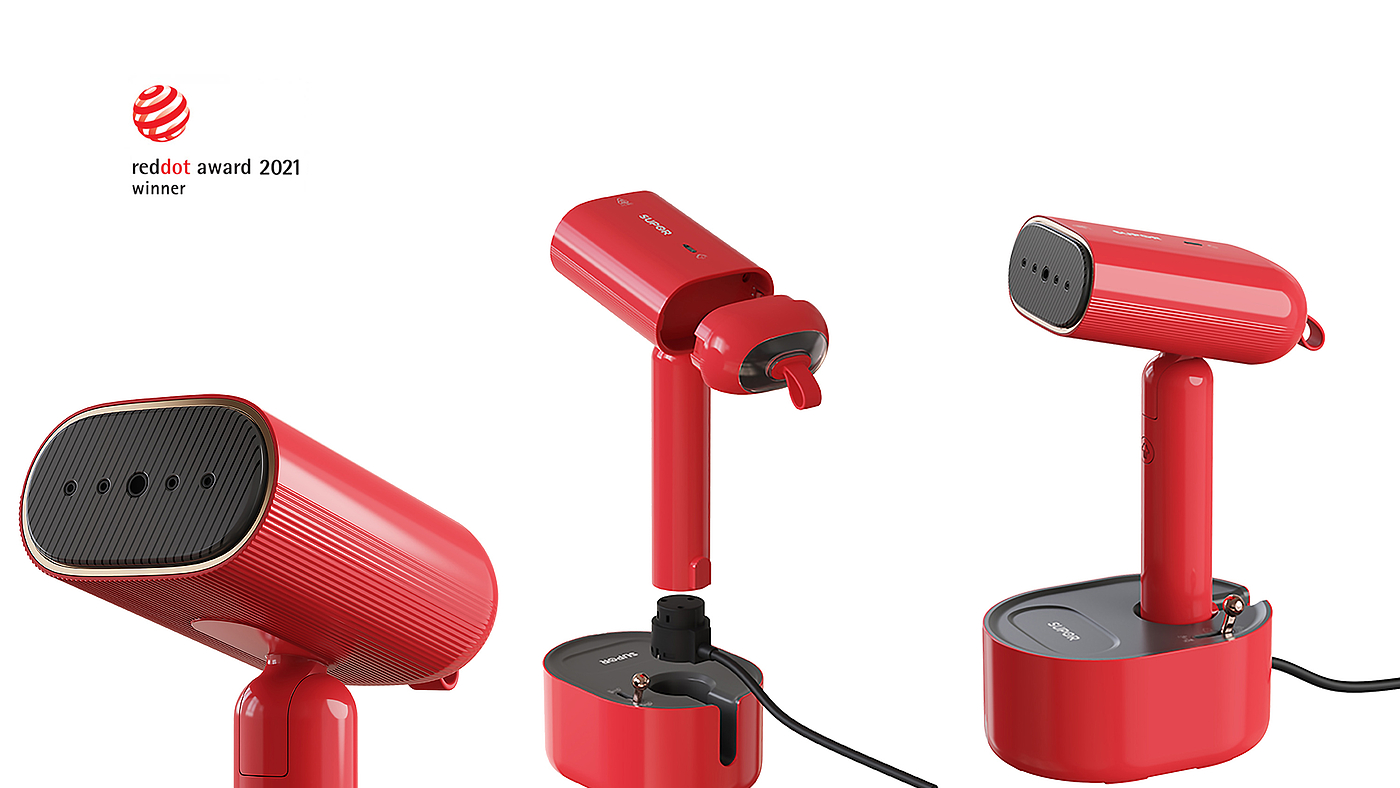 industrial design，product design，SUPOR，Hanging ironing machine，small home appliances，Retro style，
