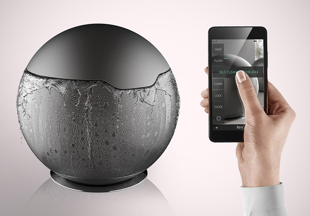 closestool，bathroom，spherical，intelligence，black，