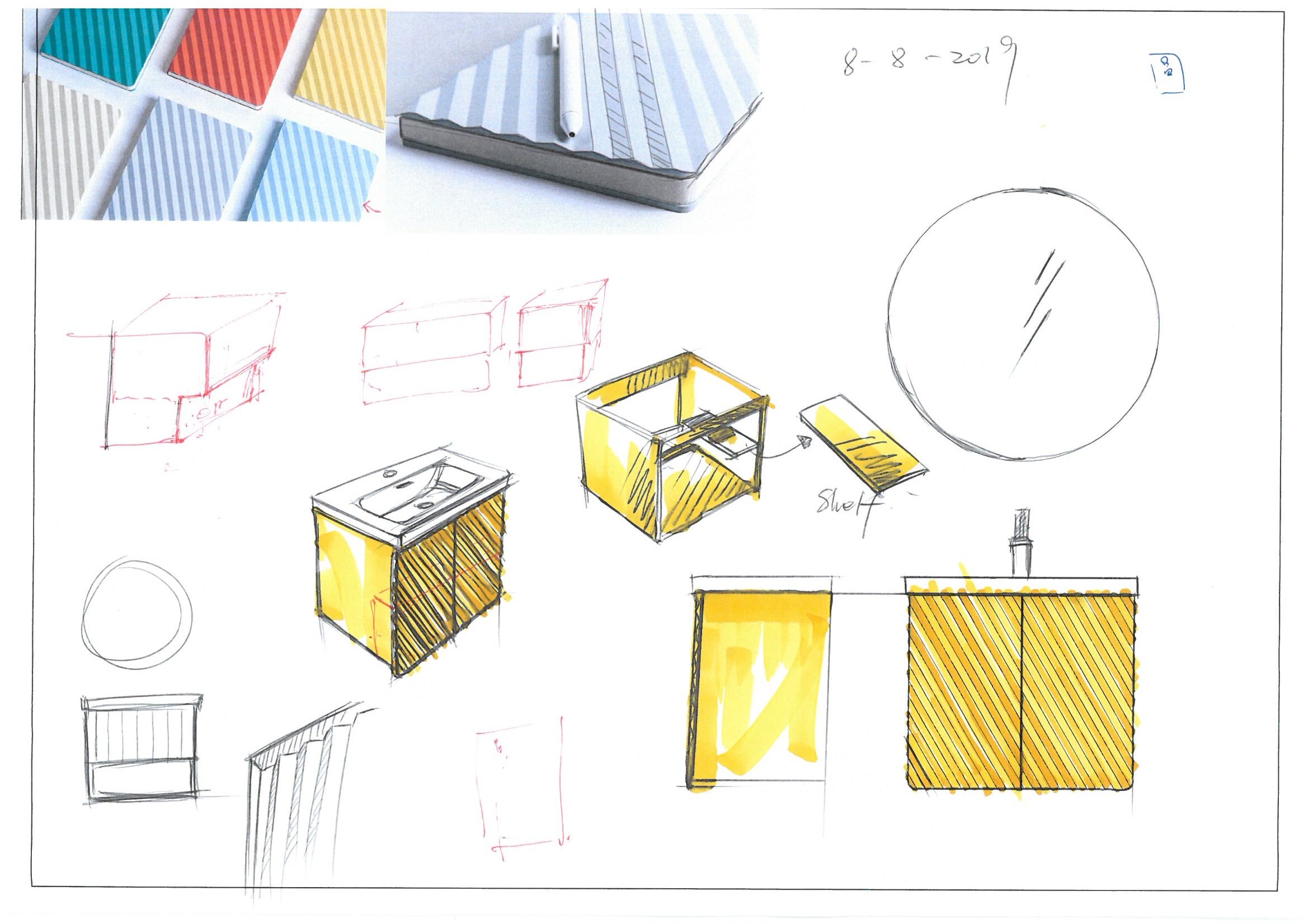 Hand drawn bathroom，