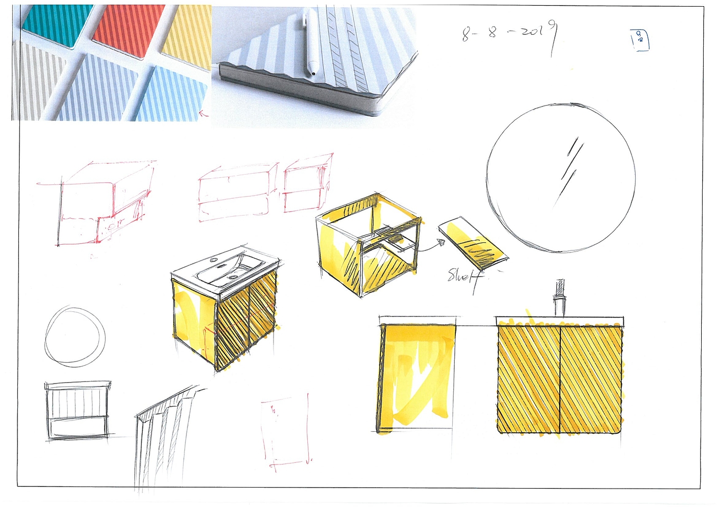 Hand drawn bathroom，