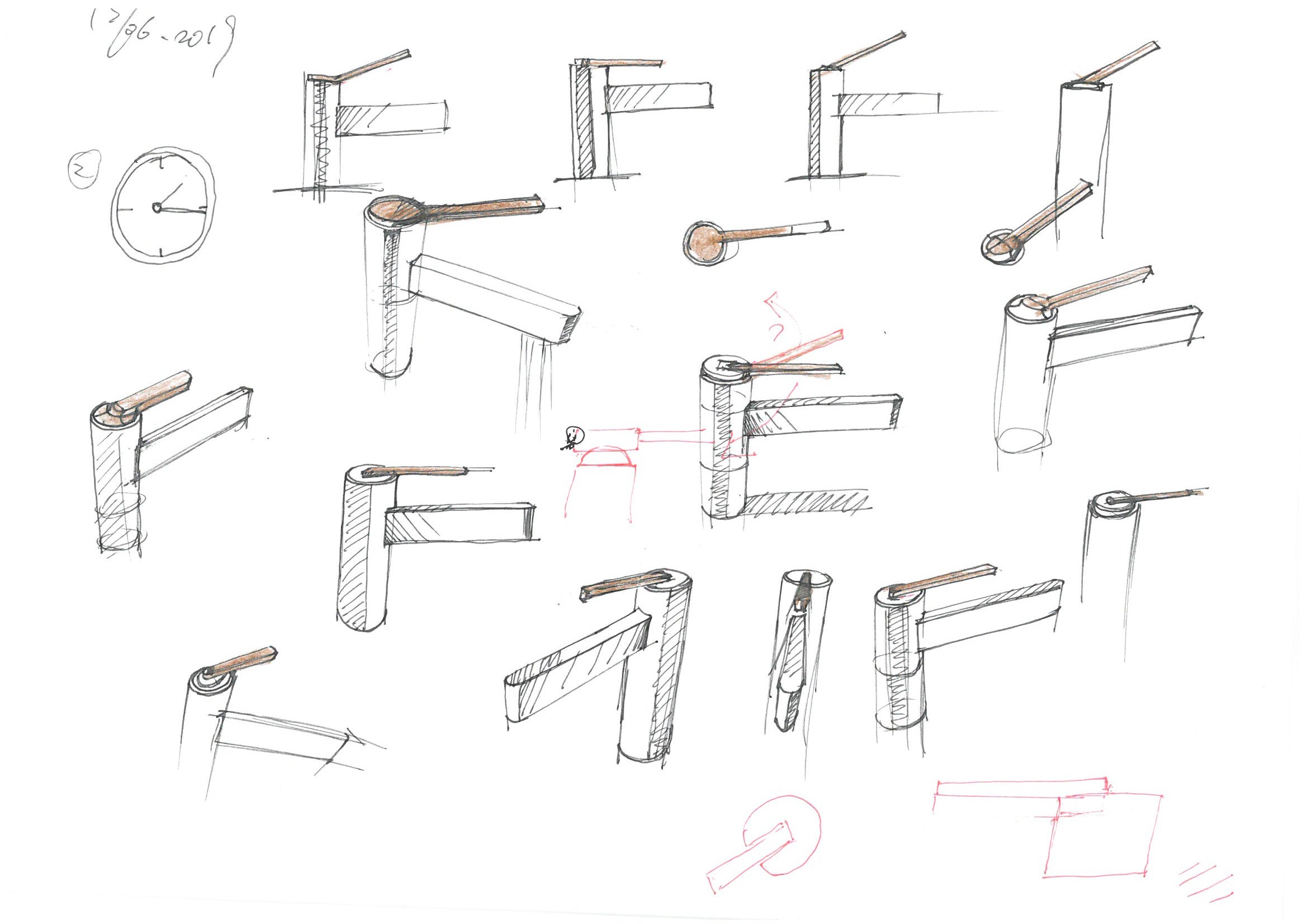 Hand drawn bathroom，