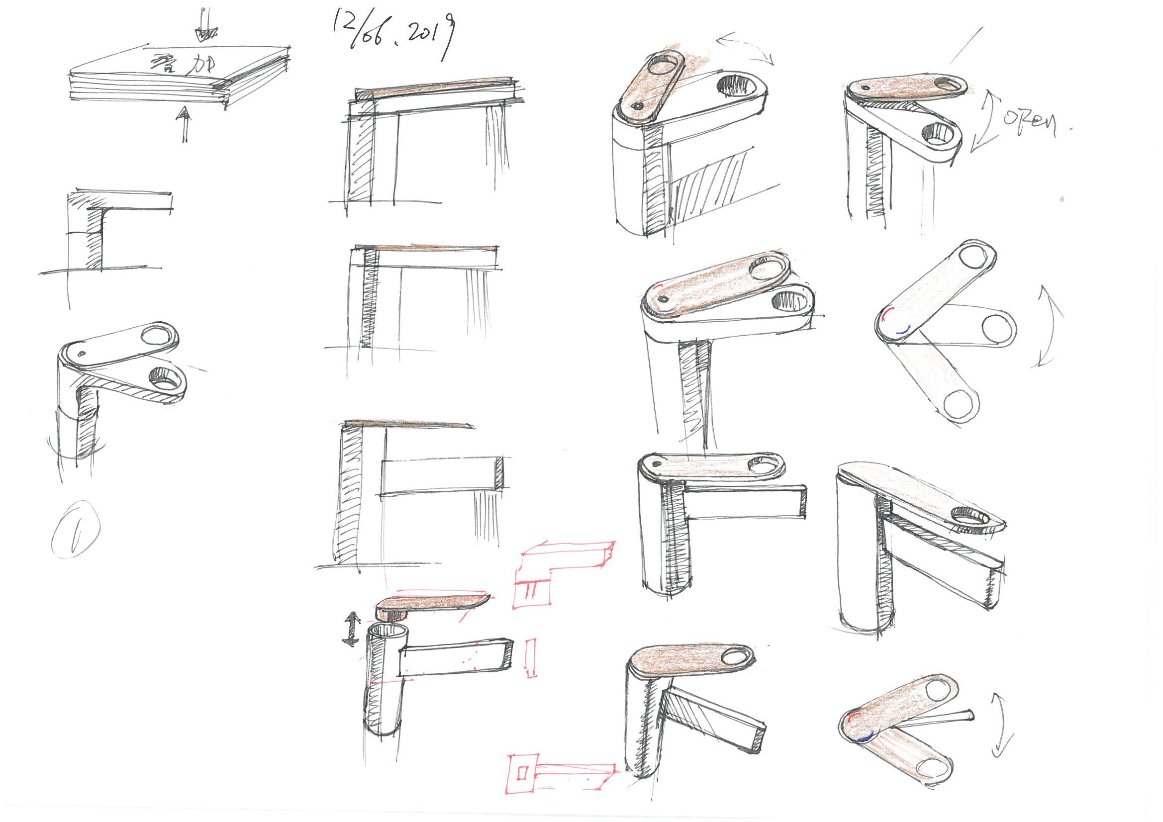 Hand drawn bathroom，