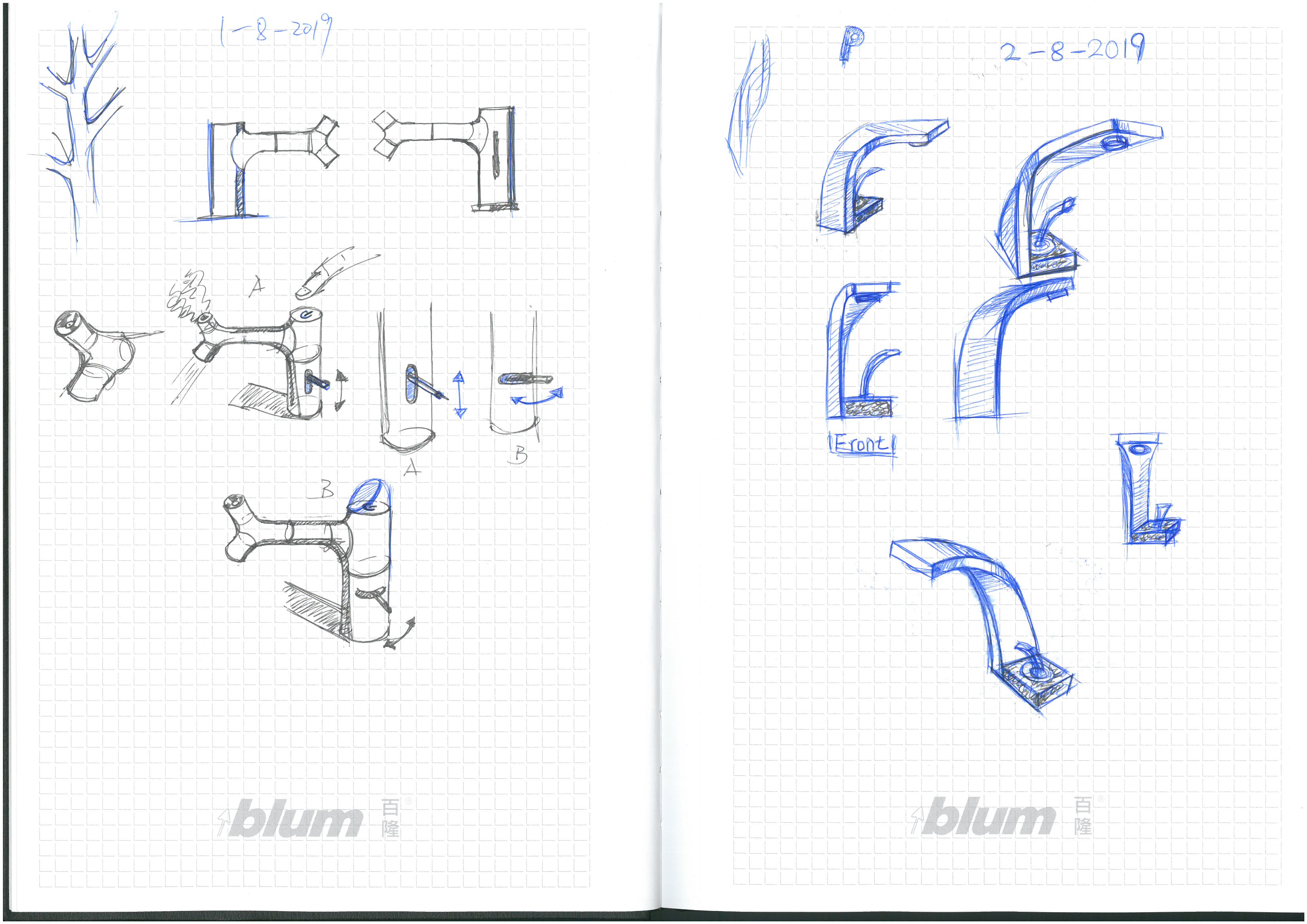 Hand drawn bathroom，